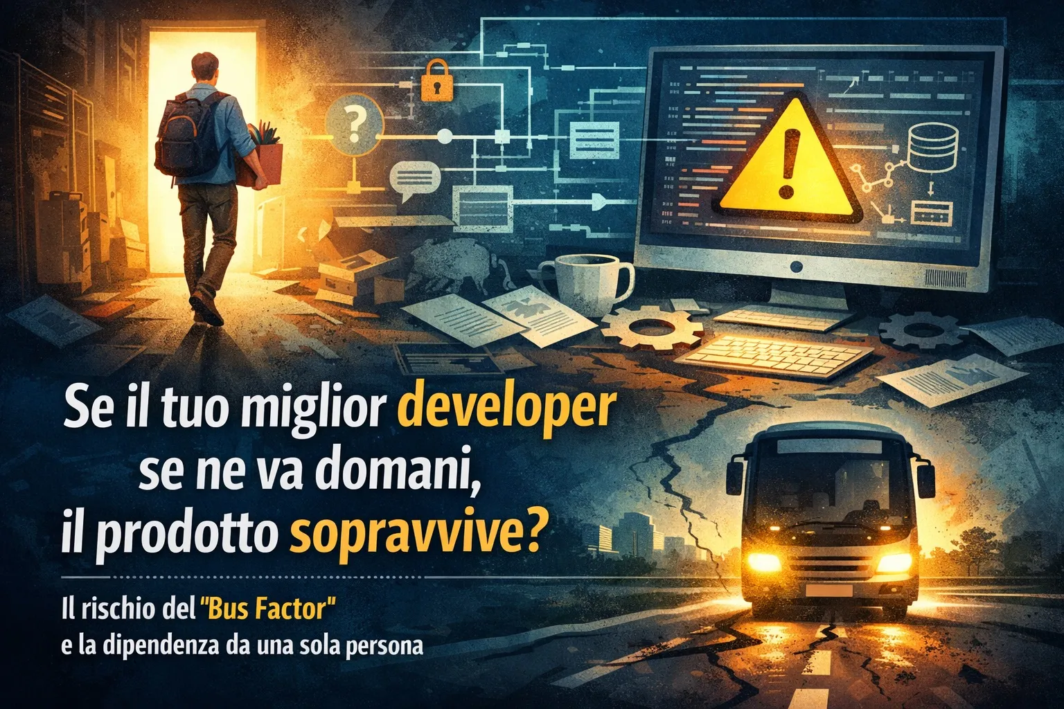 Se il tuo miglior developer se ne va domani, il prodotto sopravvive?
