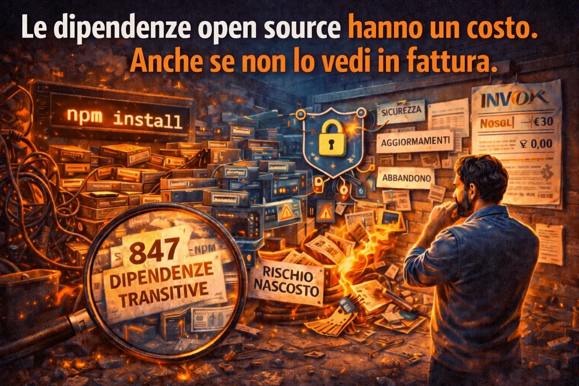 Le dipendenze open source hanno un costo. Non lo vedi nell'invoice