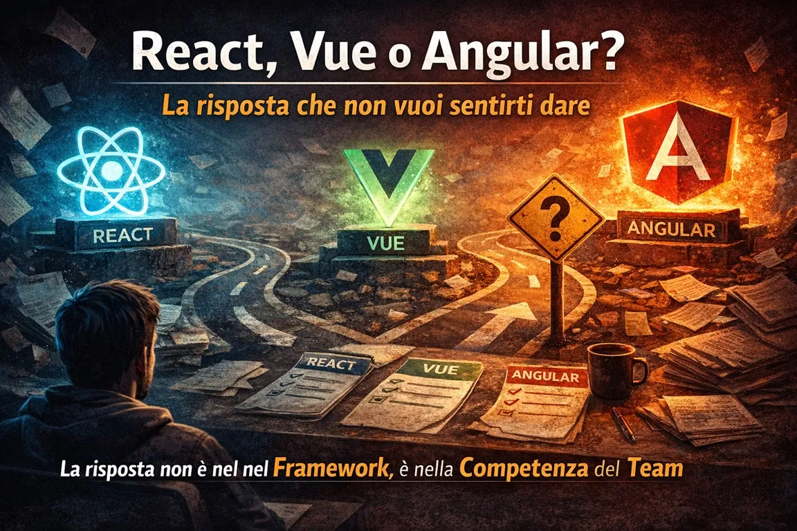 React, Vue o Angular? La risposta che non vuoi sentirti dare