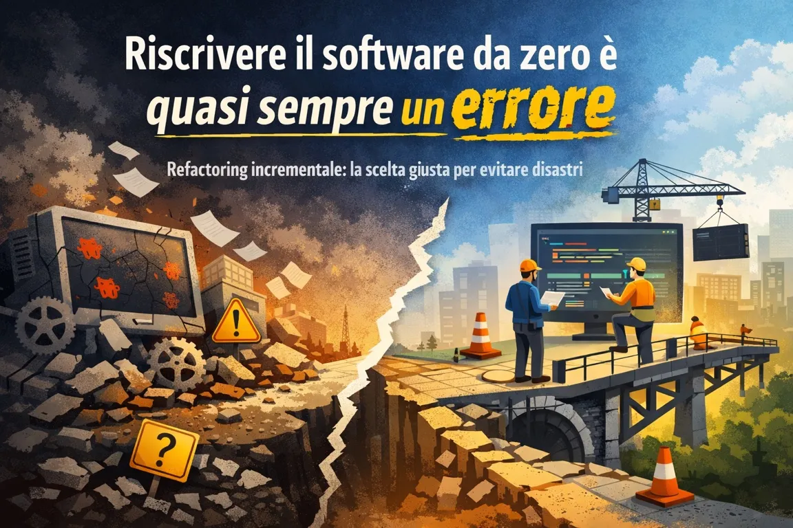 Riscrivere il software da zero è quasi sempre un errore