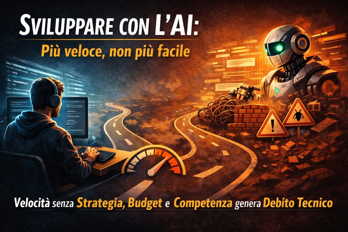 Sviluppare con l'AI: più veloce, non più facile