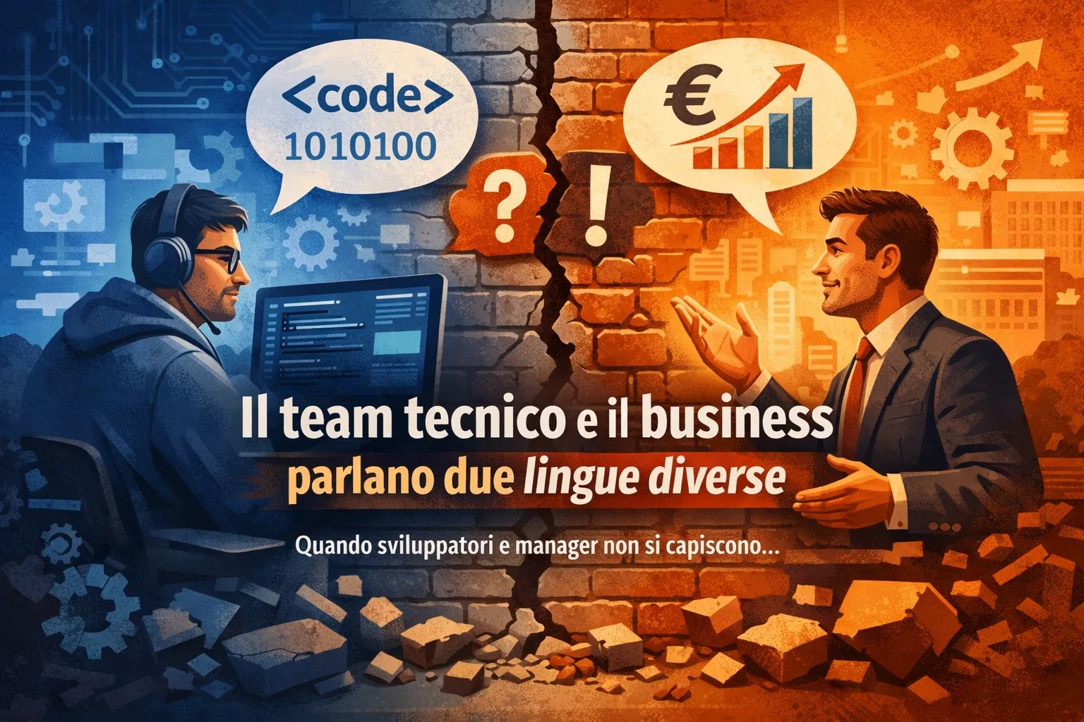 Il team tecnico e il business parlano due lingue diverse