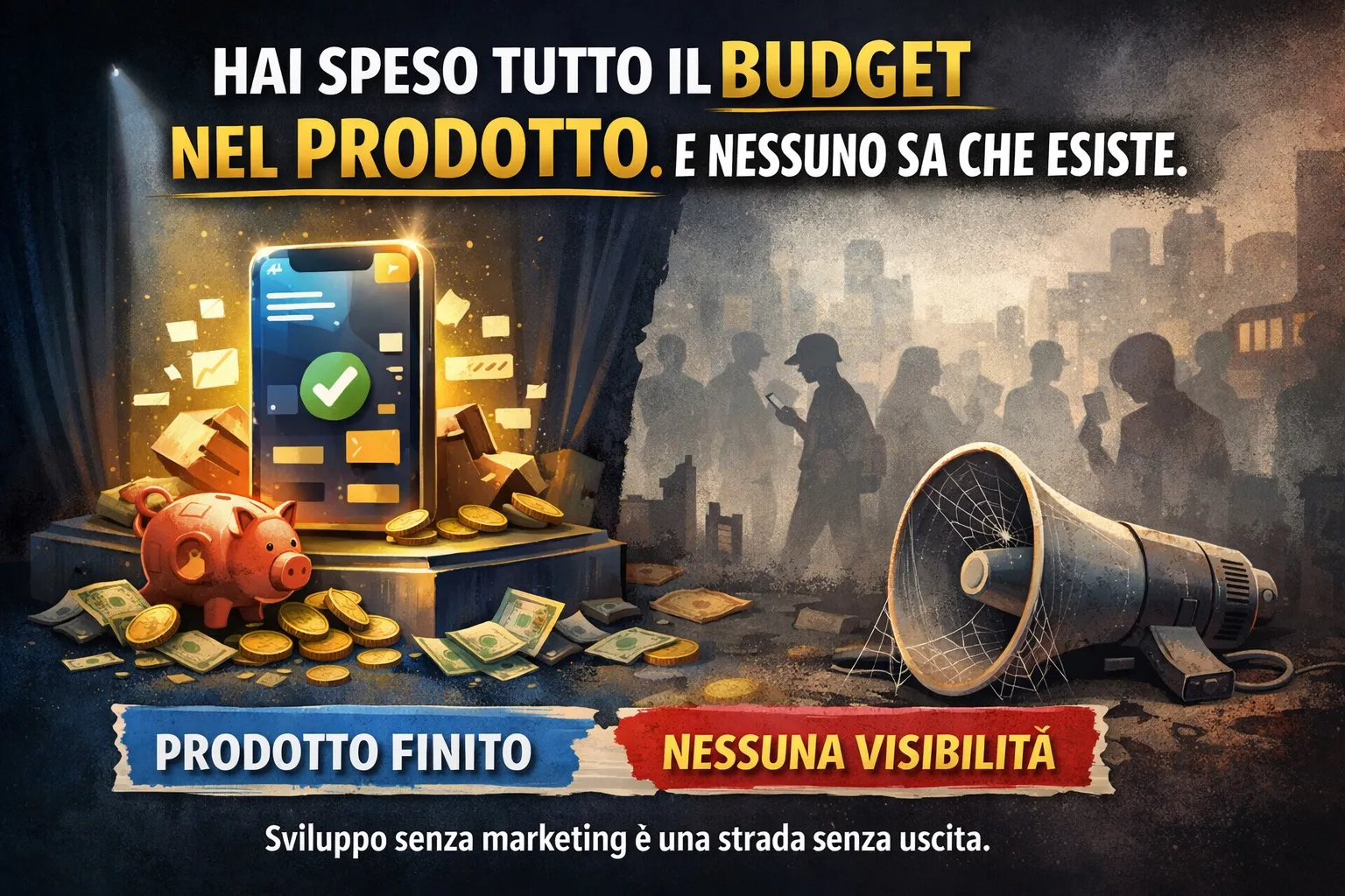 Hai speso tutto il budget nel prodotto. E nessuno sa che esiste